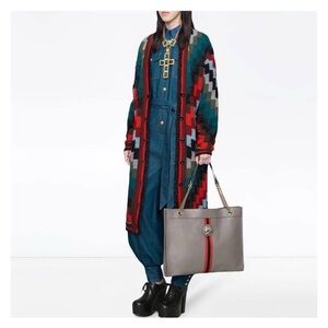 Gucci Geometric Pattern Cardigan In Multicolour